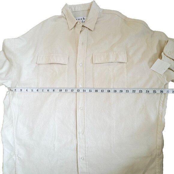 Frank & Eileen White and Blue Layered Button Down Shirt - Picture 11 of 12